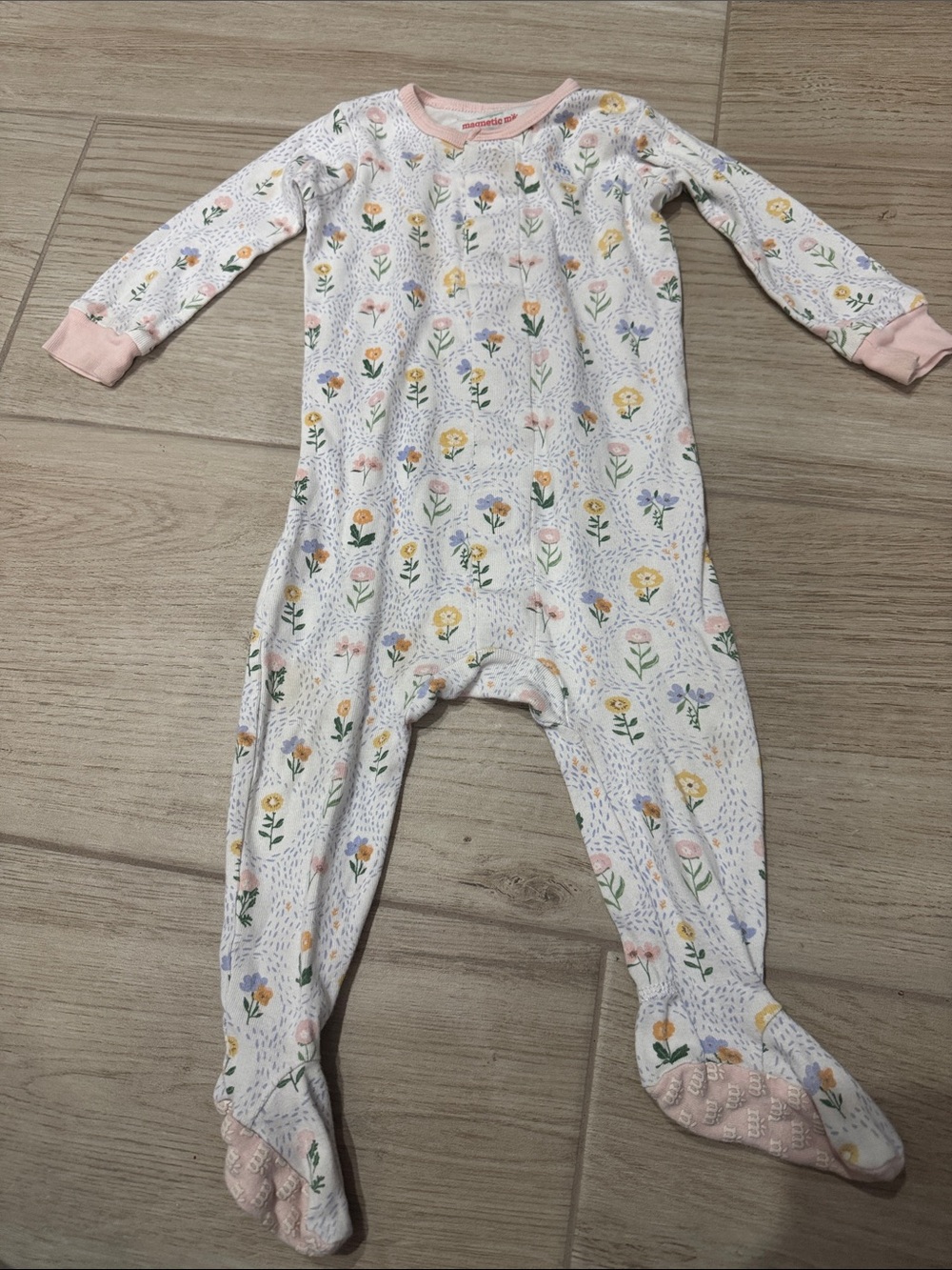 Magnetic Me Abbey Organic Cotton Magnetic Footie 9-12 months